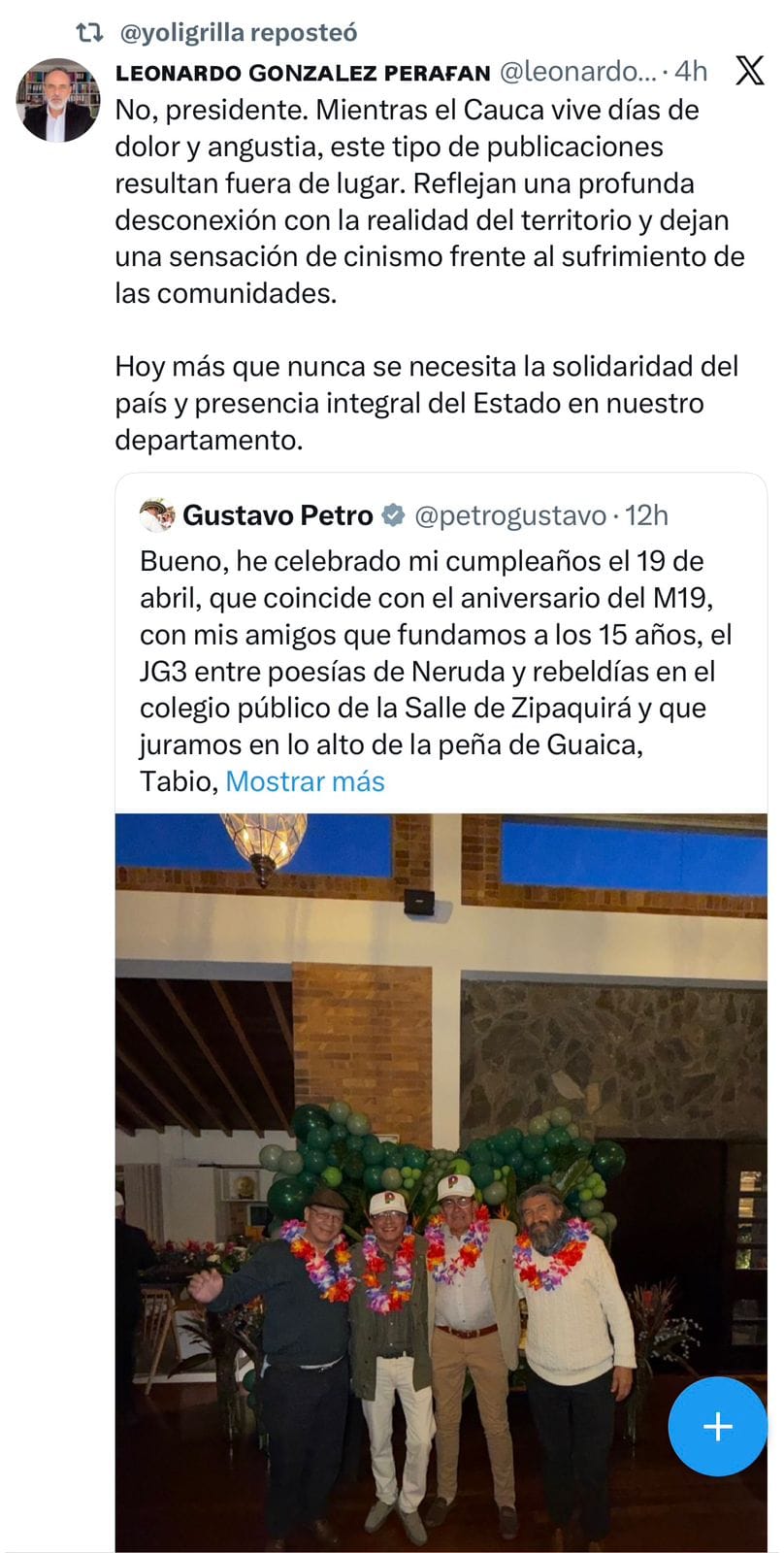 Petro pide "máxima persecución" tras masacre en Cajibío mientras el Cauca cuestiona su "desconexión" con la región