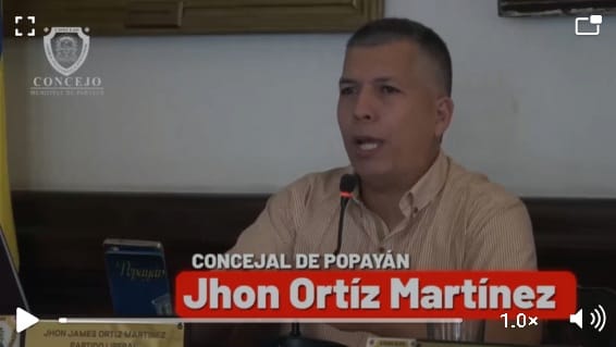 Concejal advierte sobre necesidad urgente de reforzar la seguridad en Popayán