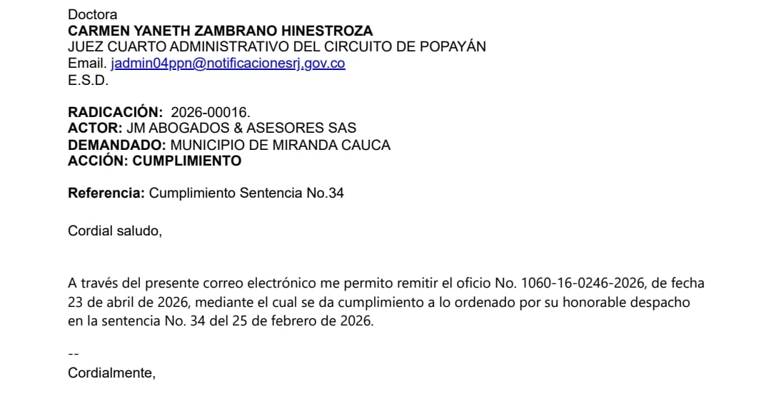 Juzgado de Popayán obliga a Miranda a prescribir miles de multas de tránsito de hasta hace 20 años