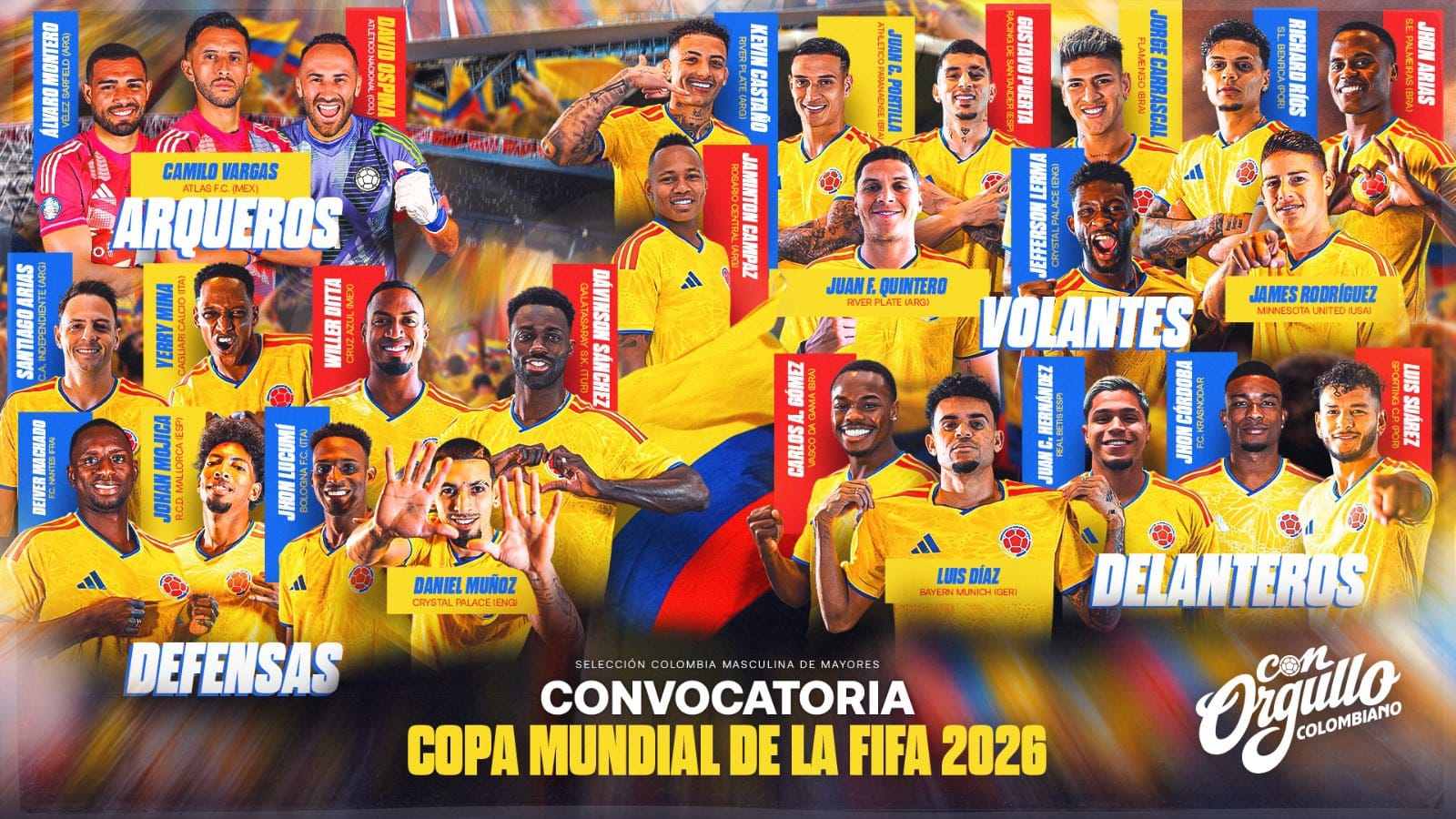 ¡Colombia ya tiene sus guerreros! Néstor Lorenzo reveló la lista oficial para el Mundial 2026