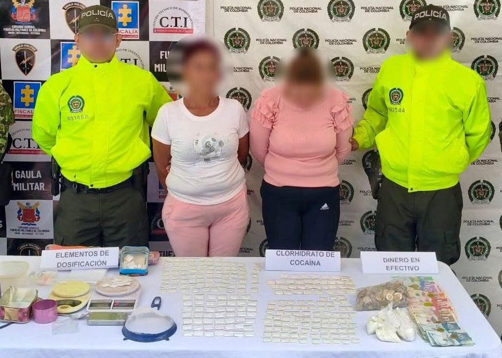 Policía Nacional capturó a dos mujeres señaladas de comercializar estupefacientes en Popayán