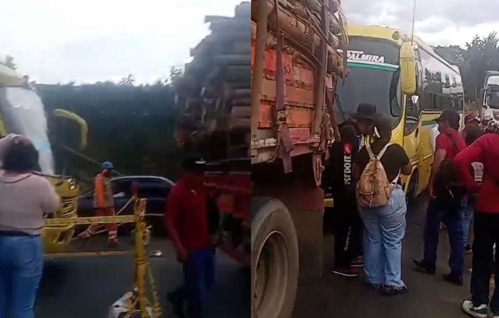 Choque evitó tragedia mayor tras falla de frenos en buseta que viajaba de Popayán a Cali