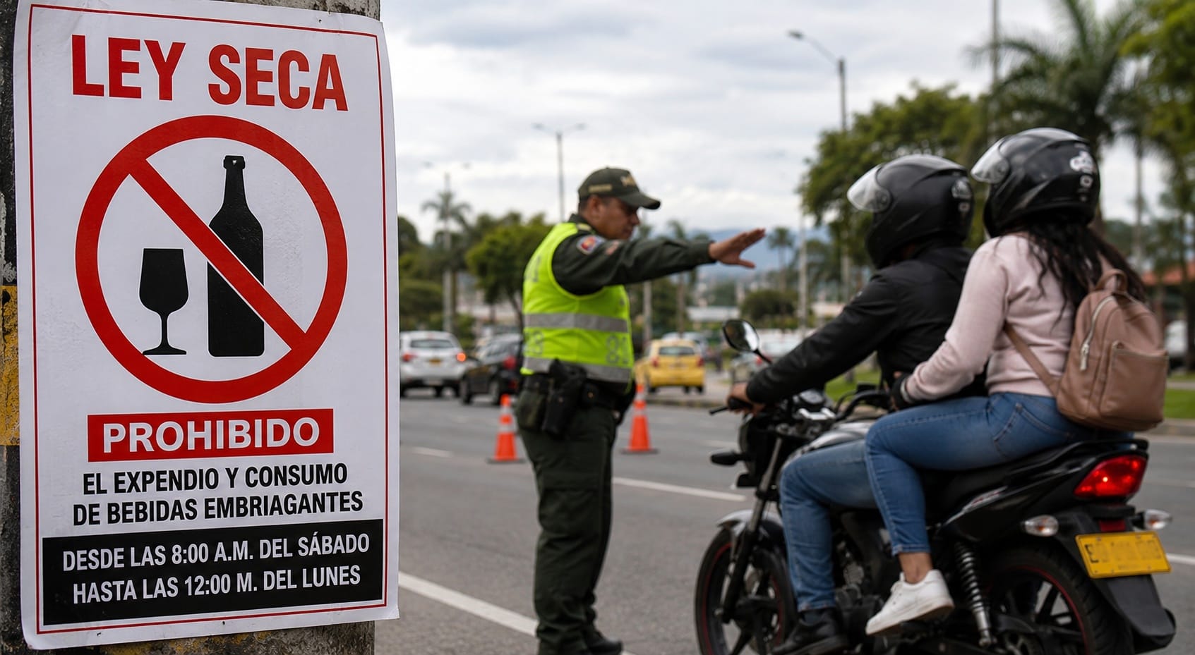 Popayán tendrá ley seca desde la mañana del sábado y restricción de parrillero tras cierre de urnas