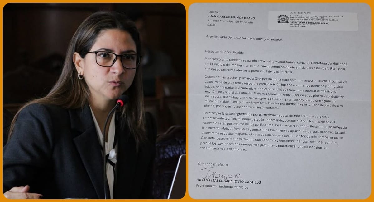 Duro golpe para la Administración municipal: se va Juliana Sarmiento quien puso fin a la deuda de Los Solarte