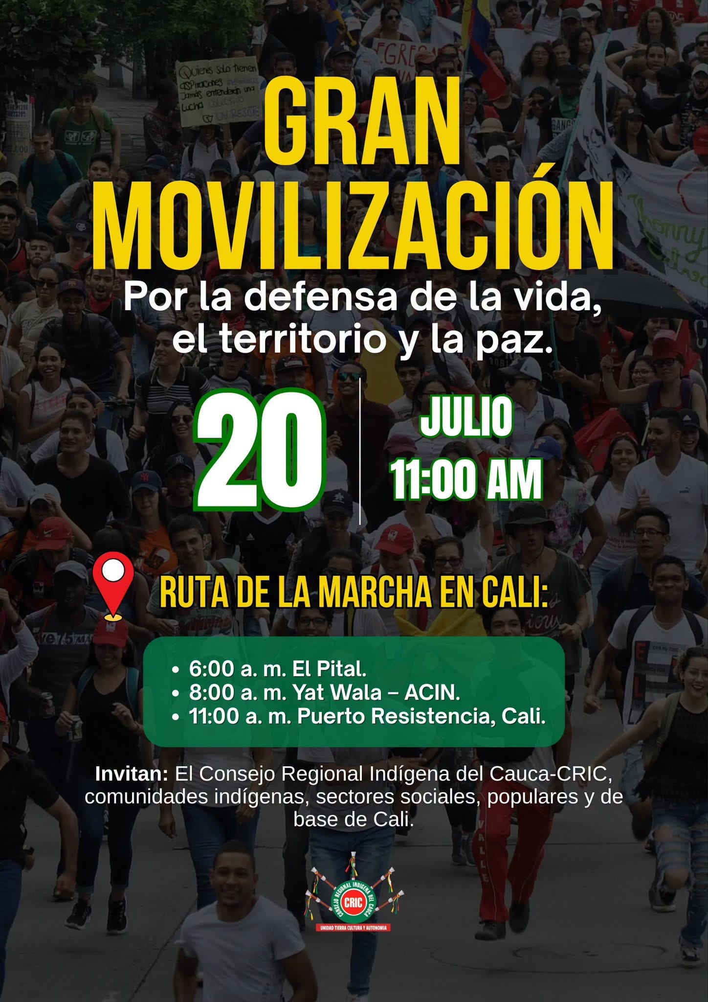 "Acá no le tenemos miedo a ningún tigre": indígenas del Cauca convocan masivas movilizaciones para este 20 de julio en contra de Abelardo de la Espriella