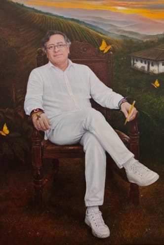 El presidente Gustavo Petro presenta su retrato oficial que marca la diferencia en la galería de expresidentes de la Casa de Nariño