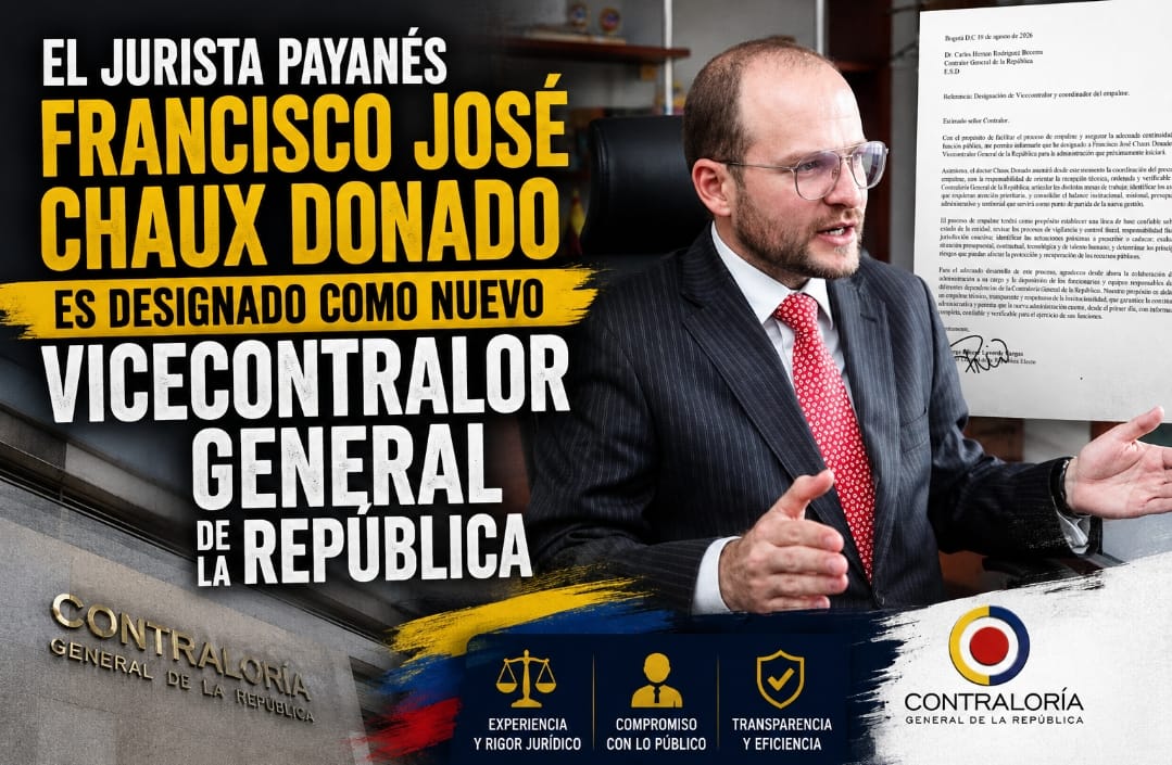 El jurista payanés Francisco José Chaux Donado es designado como nuevo Vicecontralor General de la República