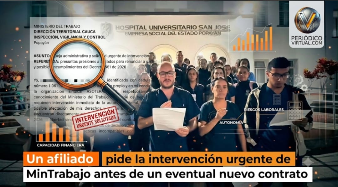 Afiliado pide a MinTrabajo investigar a ASOTERAPEUTAS antes de nuevo contrato con el Hospital San José