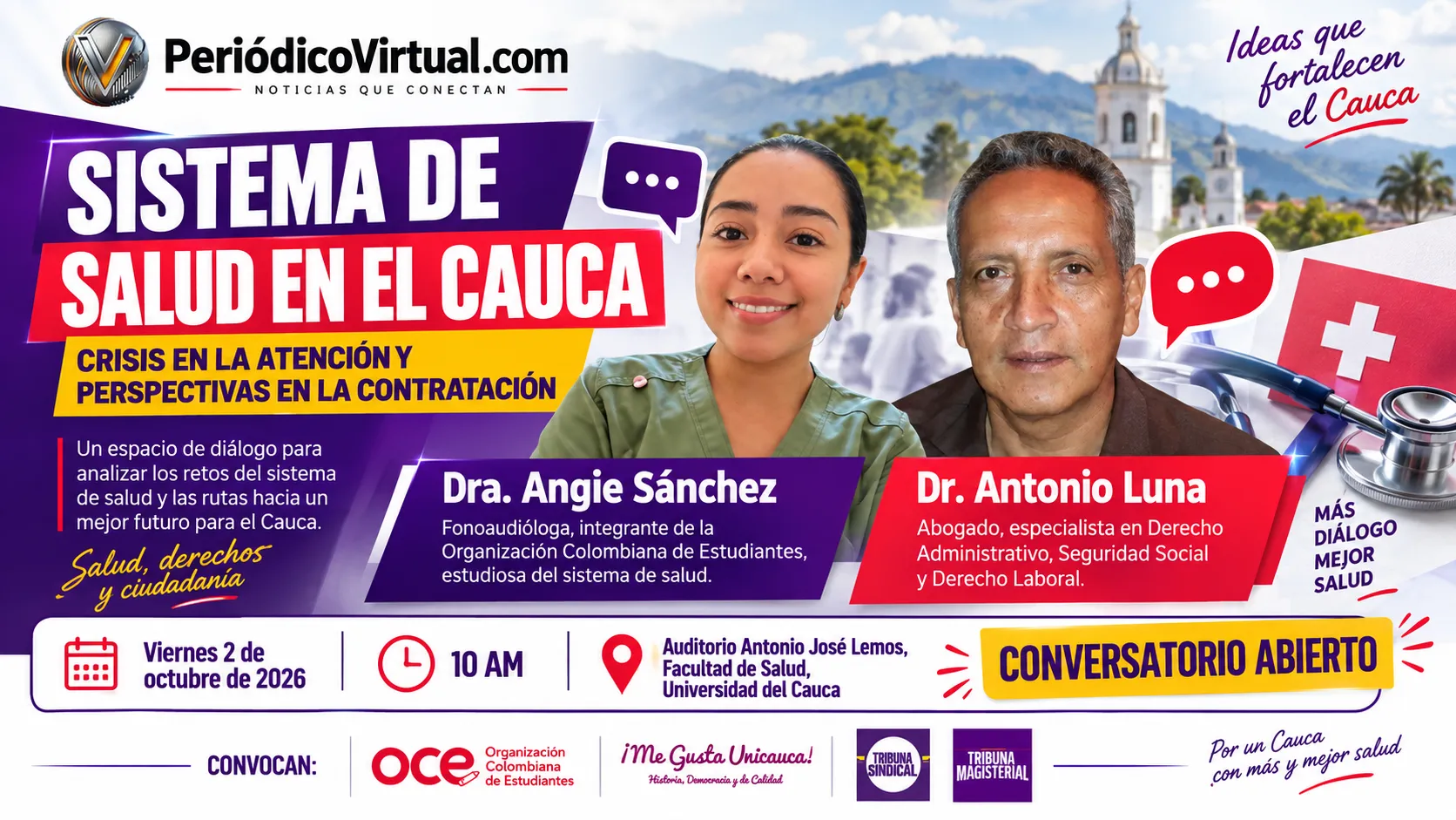 Crisis y contratación en el sistema de salud del Cauca serán debatidas en conversatorio abierto
