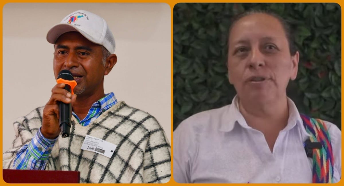 James y María, los líderes que fueron asesinados por un grupo armado en Cajibío, Cauca