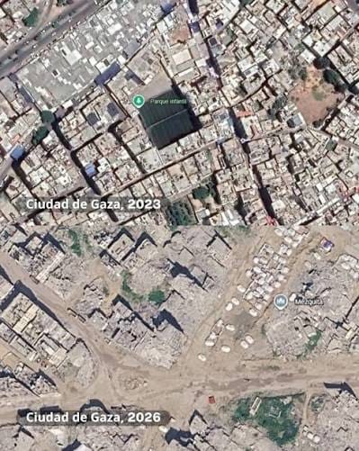 Google Maps actualiza imágenes de Gaza y deja en evidencia la magnitud de la destrucción tras años de guerra