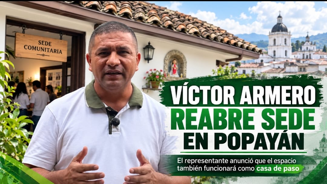 Víctor Armero anuncia reapertura de sede del Partido Verde en Popayán y habilitará espacio como casa de paso