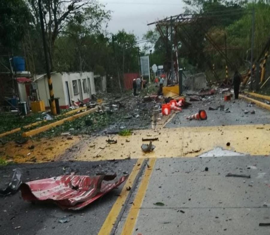 Destrucción total en el peaje de El Bordo, al sur del Cauca