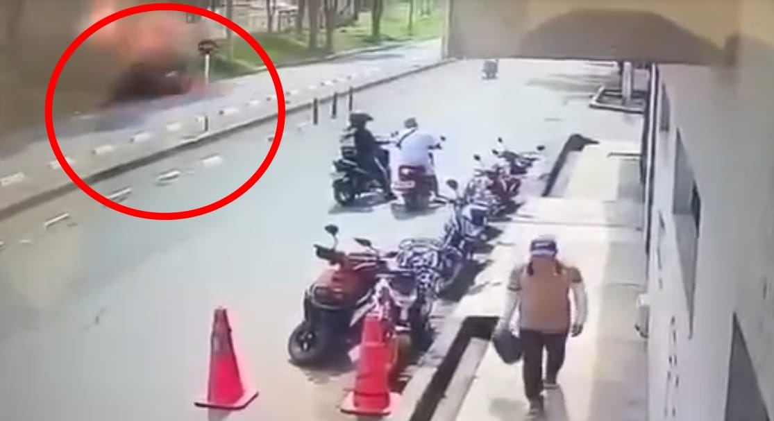 Momento exacto del ataque contra dos policías en el oriente de Popayán