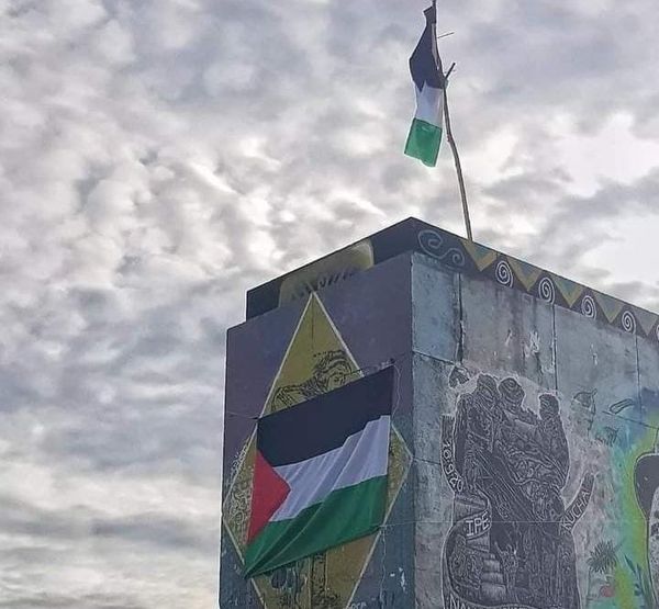 Una bandera de Palestina fue instalada en El Morro de Tulcán en Popayán