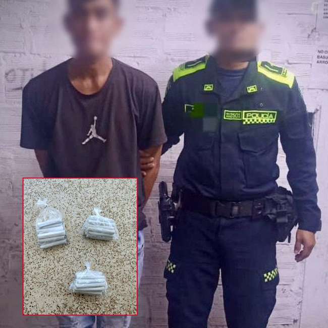 Sorprendido por la Policía con varios cigarrillos de estupefacientes en Popayán