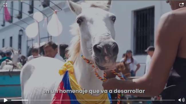 Escultura en homenaje a los caballos que eran usados por los carretilleros