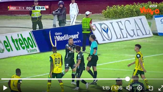 ¡Qué polémica! Recogebolas le quitó el triunfo a Equidad y salvó al Atlético Huila