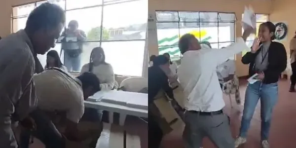 (Vídeo) Ciudadanos destruyeron puesto de votación en Santiago, Putumayo
