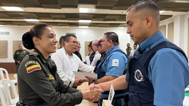 Actividad de reconocimiento al personal de las empresas de seguridad privada al Norte del Cauca