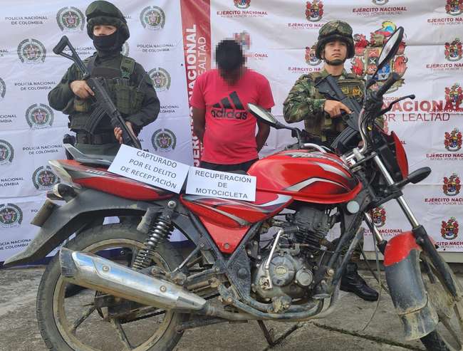 Motociclista capturado por el delito de receptación