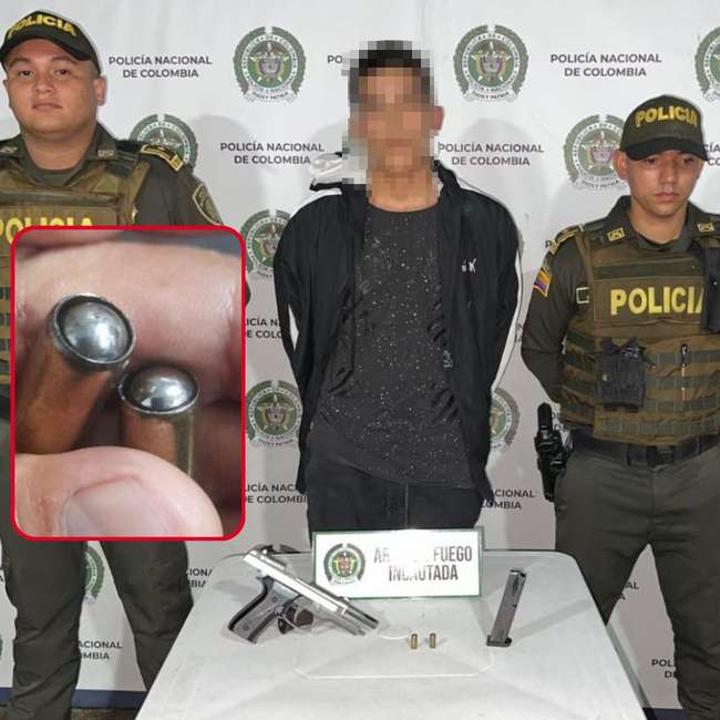 Capturado por portar ilegalmente un arma de fuego