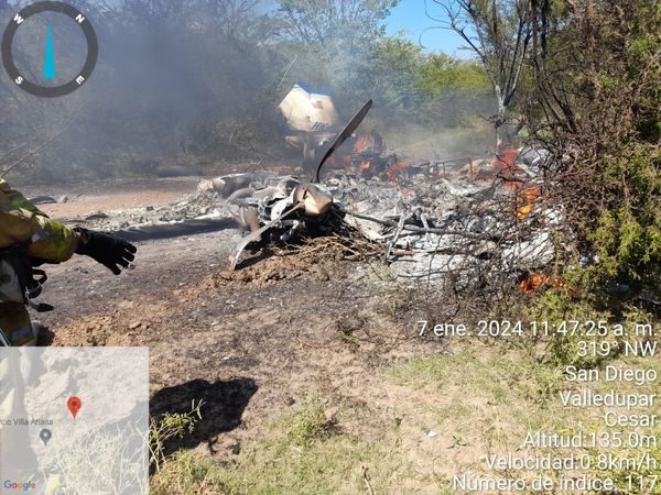 Tragedia aérea en el norte de Colombia