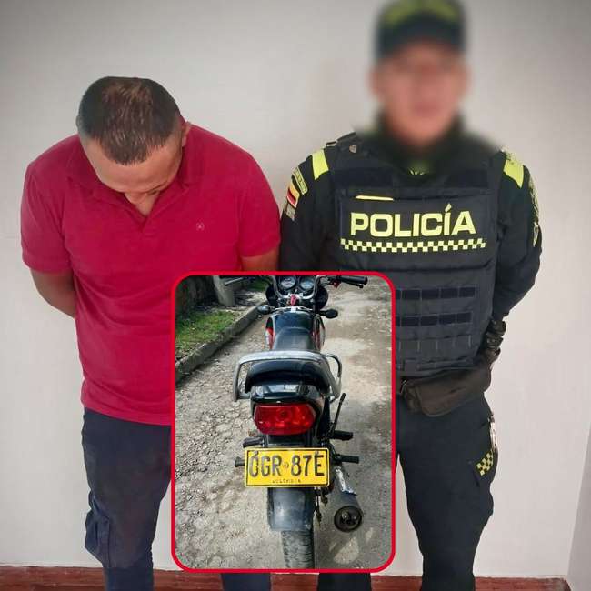 Atrapado por conducir una moto reportada como hurtada