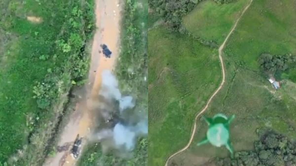 (Vídeo) Las Disidencias atacan a la fuerza pública con drones con explosivos