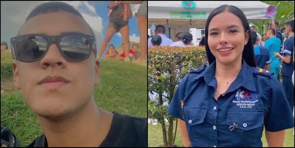 Juan Pino y Stefy Quintero murieron al chocar contra un poste en Popayán