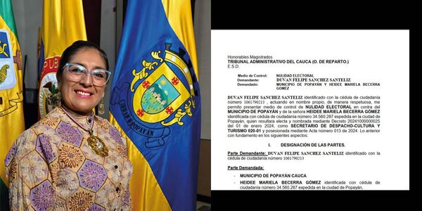 Solicitan nulidad del nombramiento de Heidee Becerra como Secretaria de Cultura en Popayán: ¿Otro capítulo de la tragedia de la corrupción?