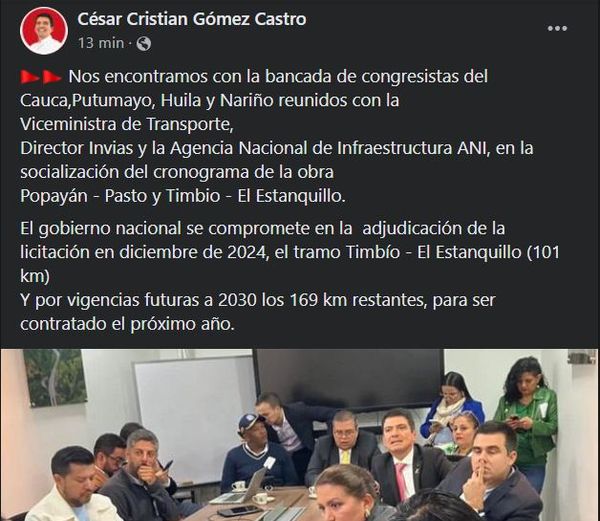 César Cristian Gómez: Un aliado firme en el desarrollo económico del Suroccidente Colombiano