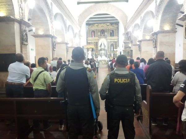 El apoyo de la Policía Metropolitana de Popayán a las actividades religiosas