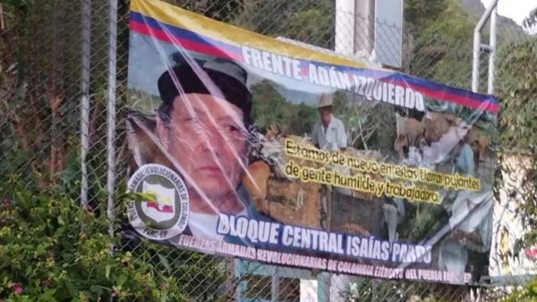 Palmira: pancarta alusiva a las disidencias de las Farc fue instalada en el oriente de esta ciudad