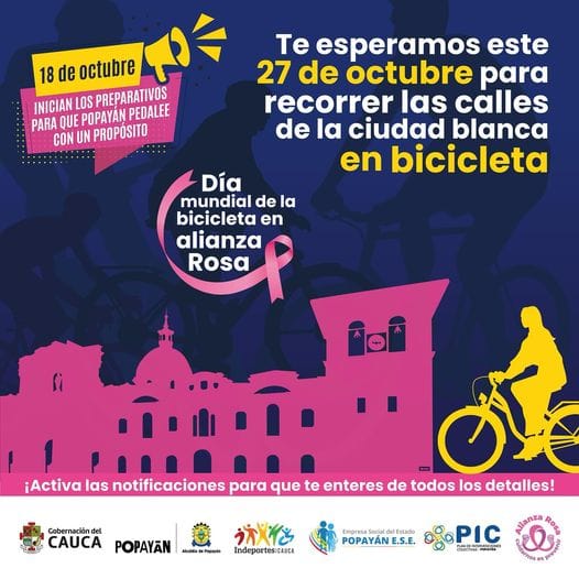 Alianza rosa pedalea para luchar  contra el cáncer