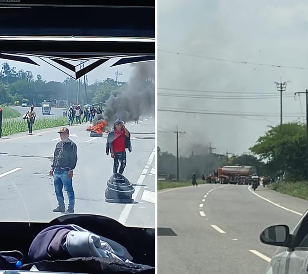 Bloqueada la vía Panamericana Popayán - Cali