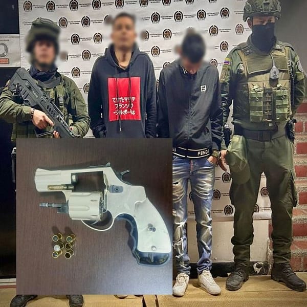 Dos hombres fueron capturados por porte ilegal de armas y falsedad marcaria en la vía Panamericana