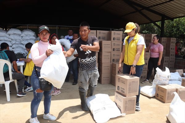 Más de 75 toneladas de ayuda humanitaria fueron entregadas a víctimas de Balboa y Buenos Aires, Cauca