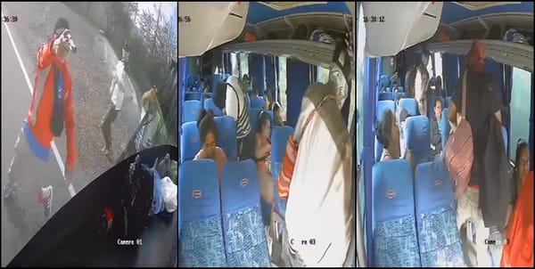 (Vídeo) Así fue el robo masivo dentro de un bus en la vía Popayán - Pasto