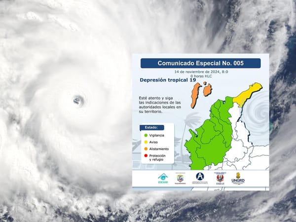 Caribe colombiano continúa en alerta, esta vez por una tormenta tropical