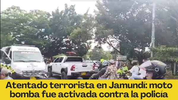 Atentado terrorista en Jamundí: moto bomba fue activada contra la policía