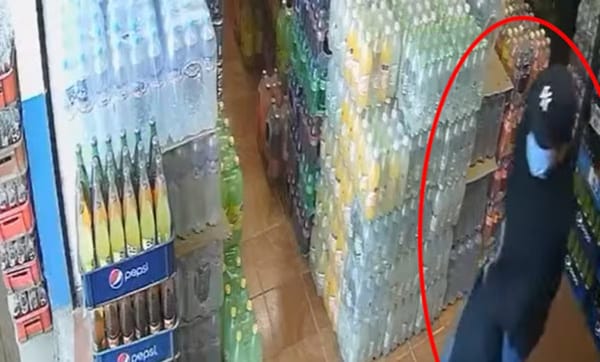 Ladrón se disparó accidentalmente en una pierna cuando huía de un supermercado tras asaltarlo