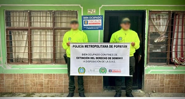 Operación de extinción de dominio y ocupación de viviendas en el combate contra el tráfico de estupefacientes en Popayán