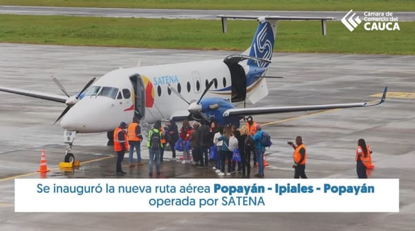 Nueva ruta aérea Popayán-Ipiales: un logro para conectar el Cauca y el sur del país