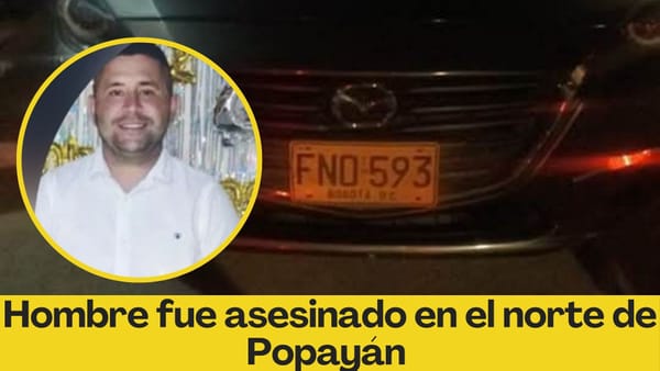 Hombre asesinado en Popayán era oriundo de Argelia, Cauca