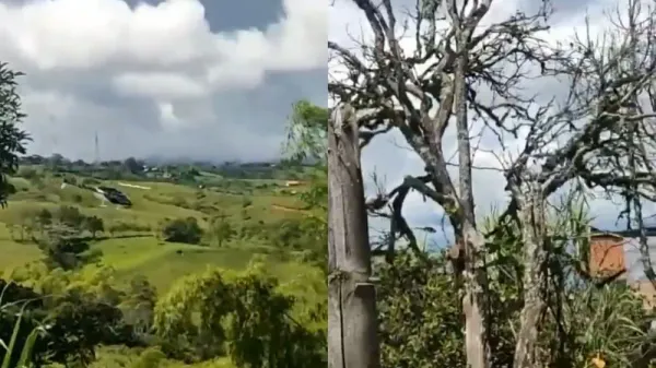 Policías frustraron el intento de hurto de helicóptero que transportaba dinero en el Tambo, Cauca