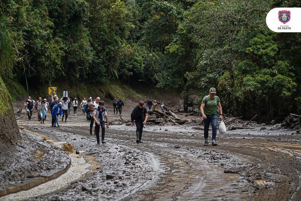 En Pasto, trabajan para atender afectados por la avalancha en la vía hacia el Putumayo