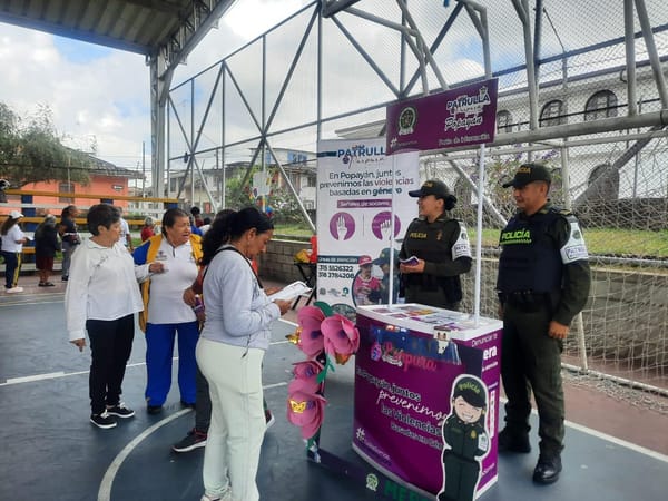La Patrulla Púrpura en Popayán comprometida con la prevención de la violencia basada en género