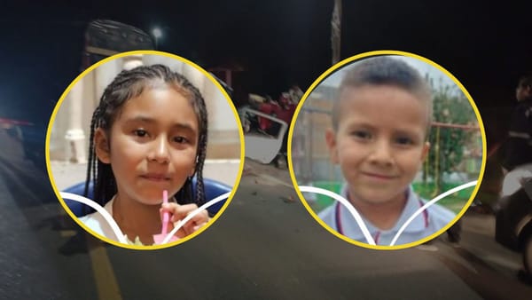 Salomé y Sebastián, los dos menores víctimas del accidente en Piendamó, Cauca