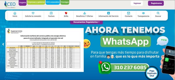 Compañía Energética de Occidente (CEO) tiene la tarifa más alta del país en energía eléctrica para el 2025